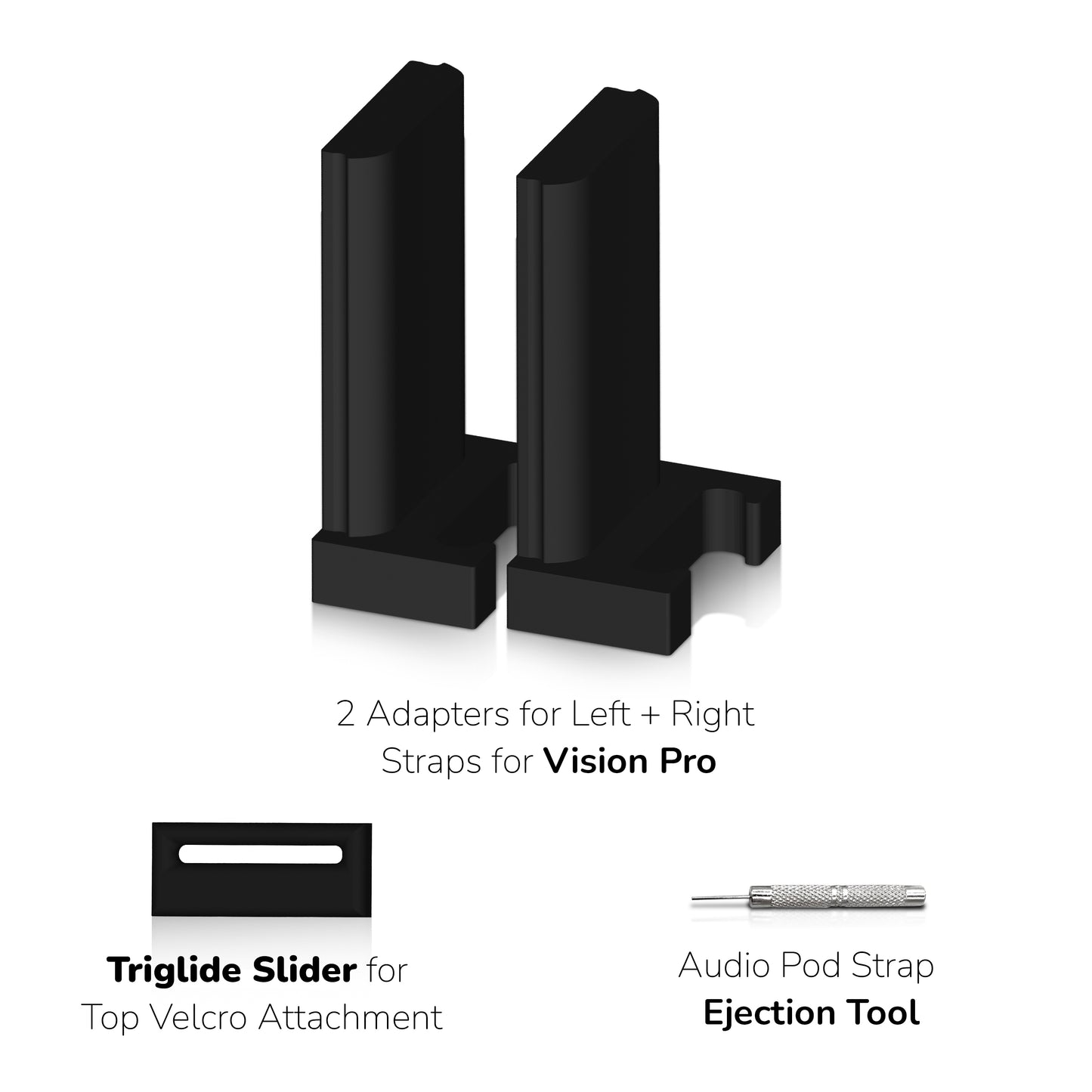 Detailed view of the VR headset with Audio Pod Strap Ejection Tool for easy installation